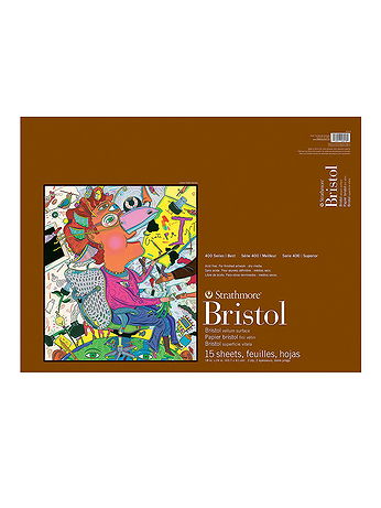 Strathmore - 400 Series Bristol Pads - 18 in. x 24 in., Vellum, 15 Sheets