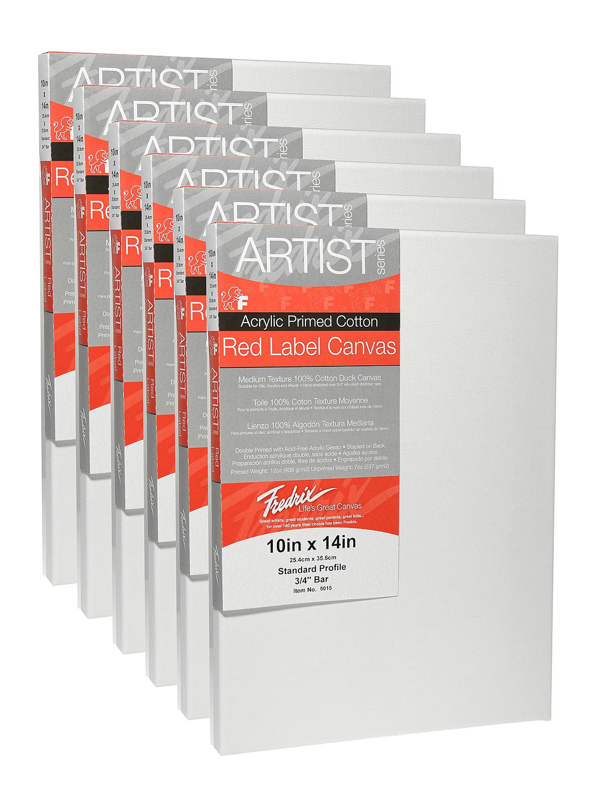 Fredrix Blue Label Ultra-Smooth Portrait Grade Pre-Stretched Artist Canvas 18 In. X 24 In. Each