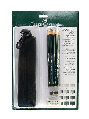 Faber-Castell - 9000 Artist Graphite Drawing Set with Bag - Set of 12