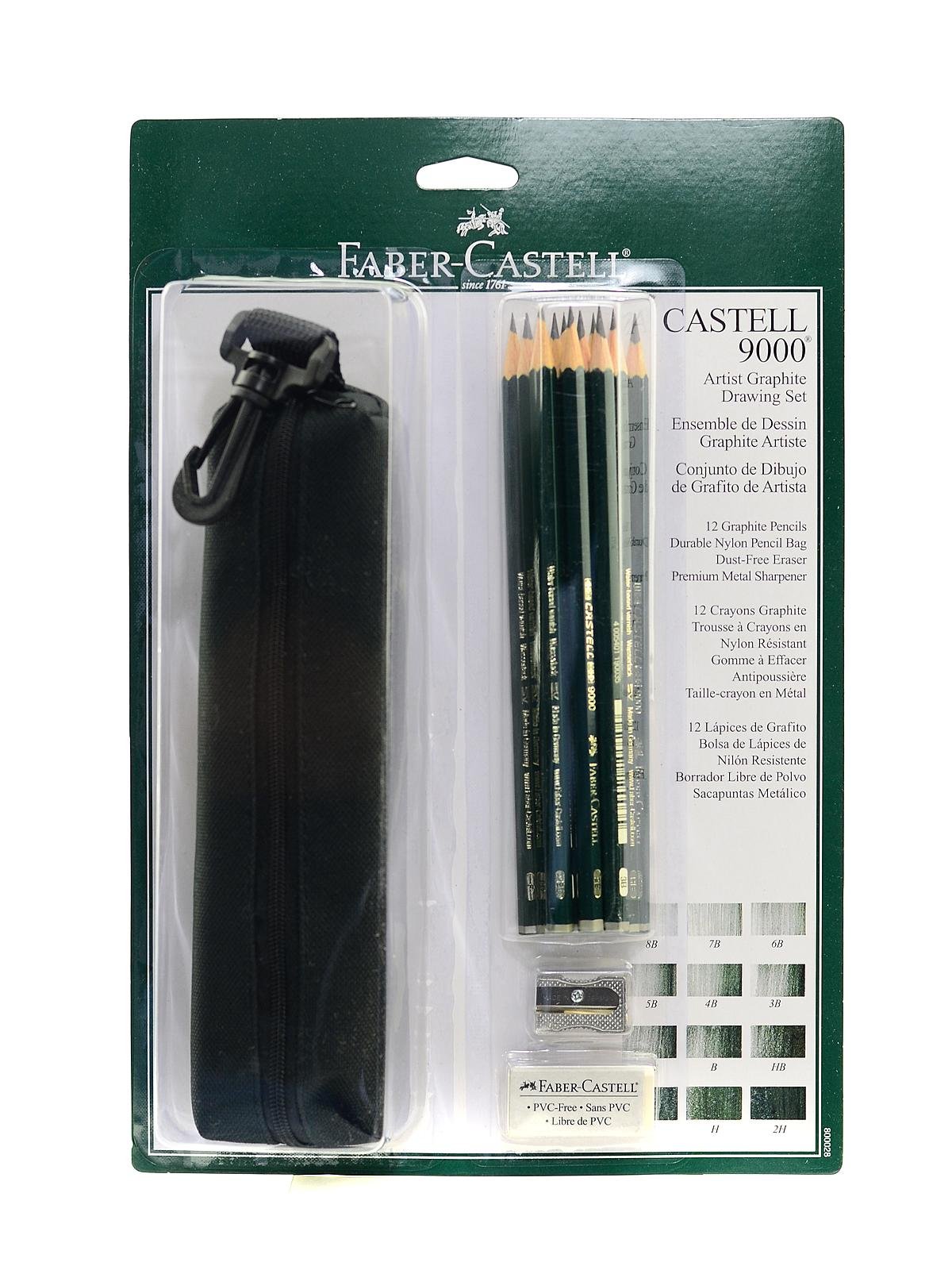 Faber-Castell 9000 Graphite Pencils - 3 Piece Set