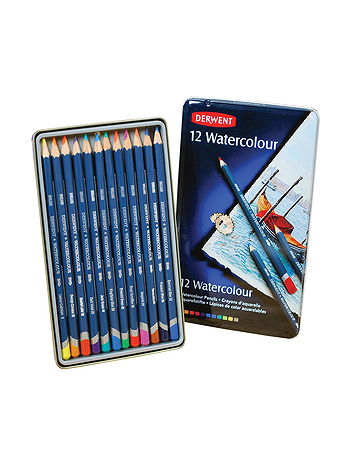 Derwent - Watercolor Pencil Sets in Tins - Set of 12