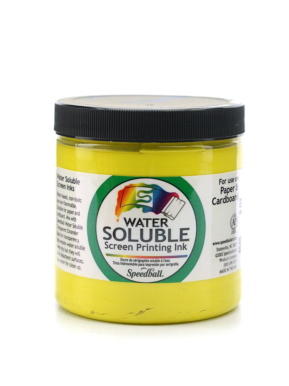 Speedball 8 oz Fabric Screen Printing Ink - Yellow