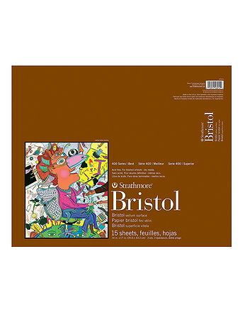 Strathmore - 400 Series Bristol Pads - 14 in. x 17 in., Vellum, 15 Sheets