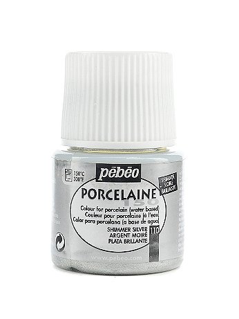 Pebeo - Porcelaine 150 China Paint - Shimmer Silver, 45 ml