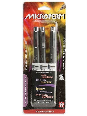 Sakura - Microperm Fine-Line Pen Set - Set of 3