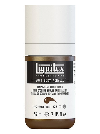 Liquitex - Professional Soft Body Acrylic Color Multi Cap Bottles - Transparent Burnt Umber, 2 oz.