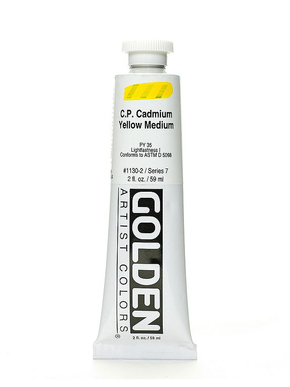 Heavy Body Acrylic - Cadmium Yellow Dark (CP), 2 oz.