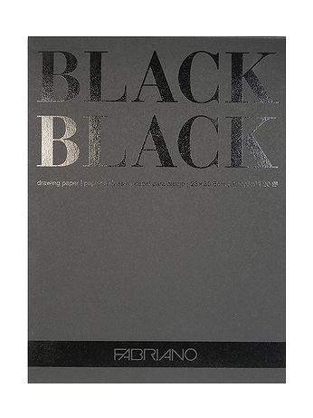 Fabriano - BLACK BLACK Pads - 9 in. x 12 in., 300 Gsm, 20 Pages