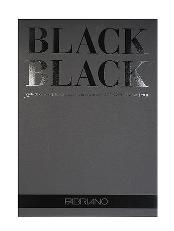 Fabriano - BLACK BLACK Pads - 11.75 in. x 16.5 in., 300 Gsm, 20 Pages