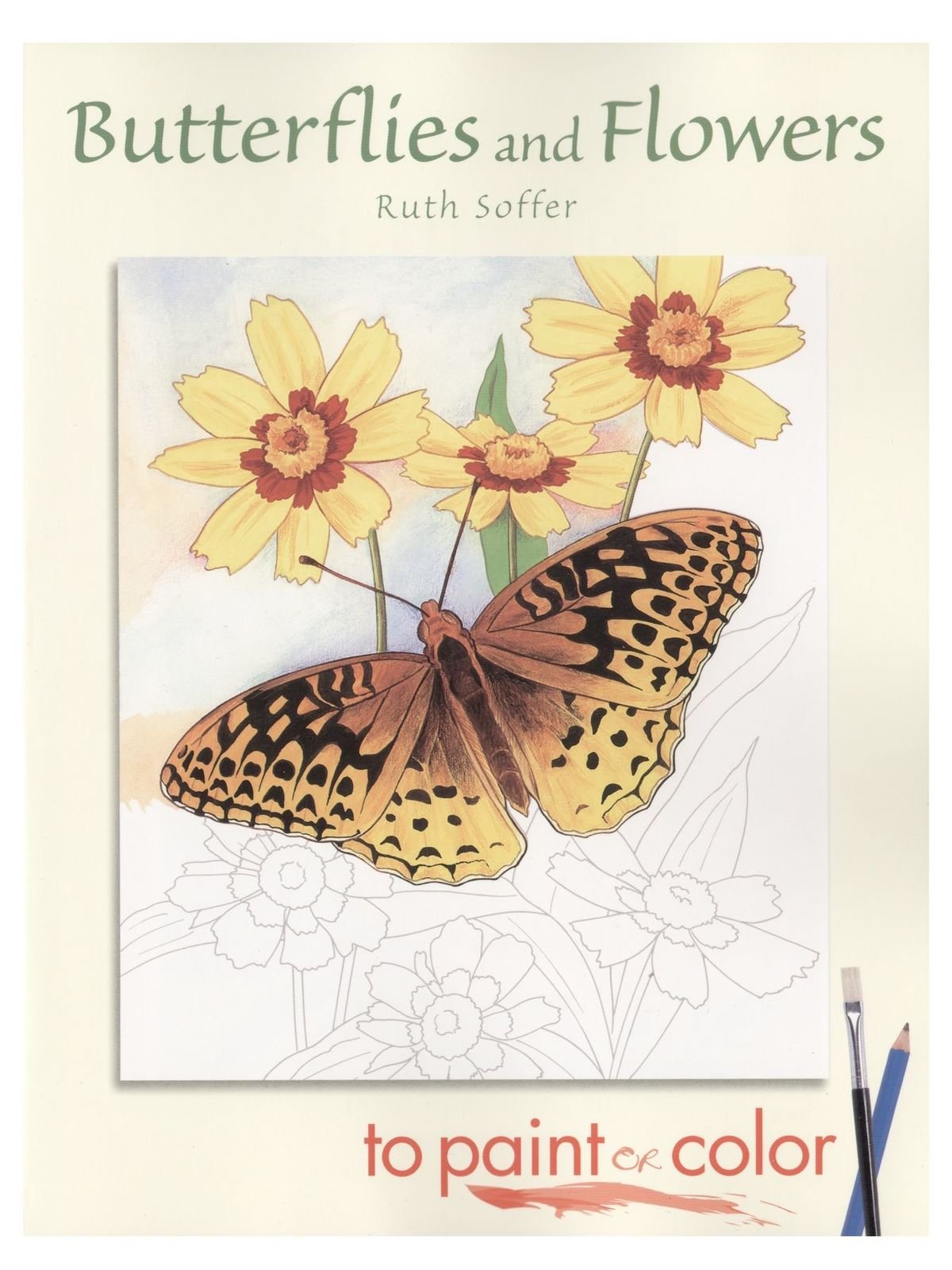 Butterflies And Flowers to Paint And Color
