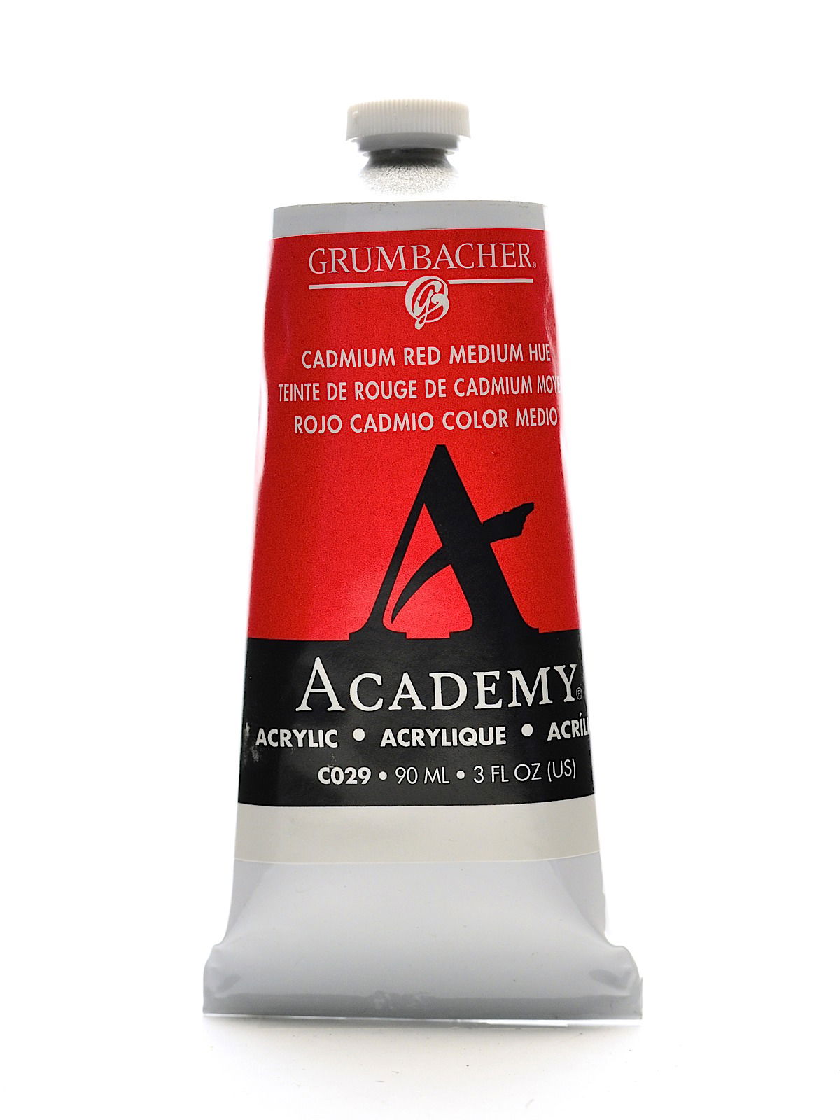 Academy Acrylic Colors cadmium red medium hue, 3 oz. (90 ml)