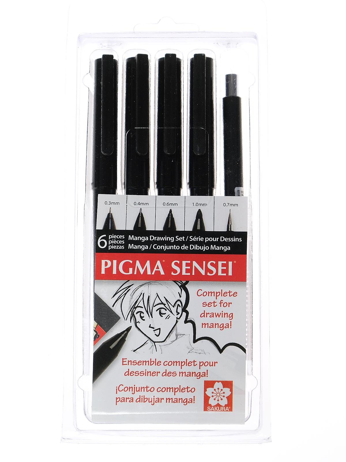 Sakura Pigma Sensei Manga 6 Piece Drawing Kit