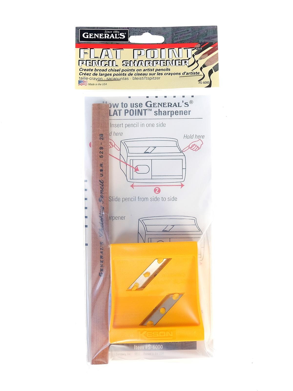 Flat Point Sharpener With Pencil