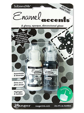 Ranger - Enamel Accents black and white pack of 2 - Each
