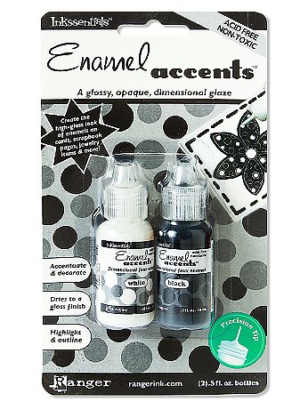 Ranger - Enamel Accents black and white pack of 2 - Each