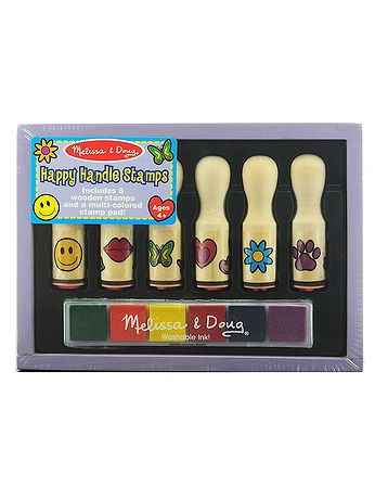 Melissa & Doug - Wooden Stamp Sets - Happy Handles