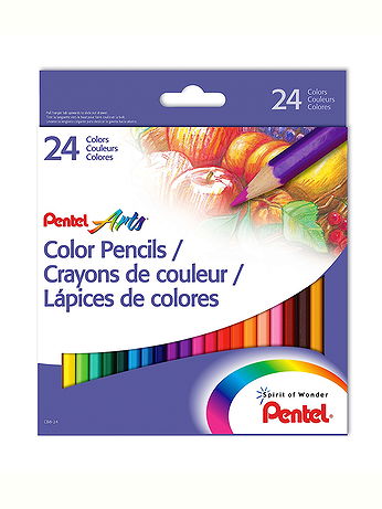 Pentel - Colored Pencil Assortments - Set of 24