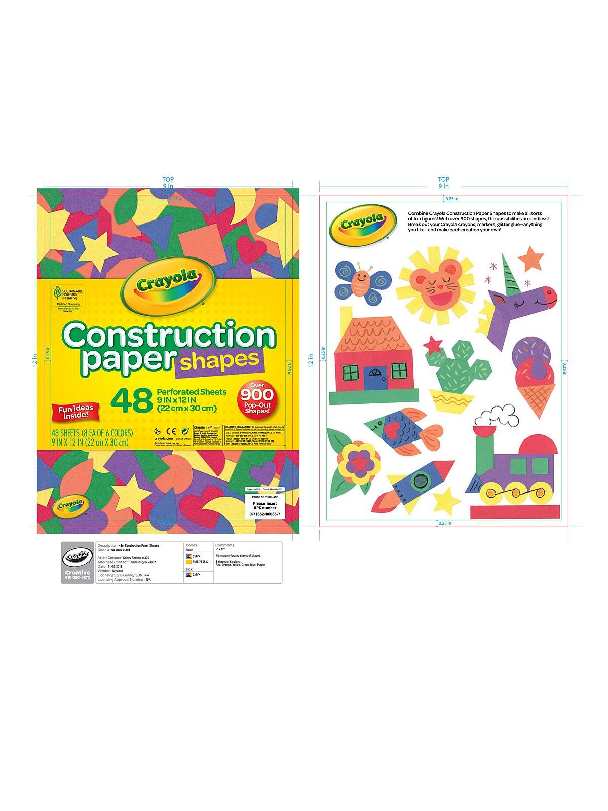 Crayola Project Giant Construction Paper, 48 Sheets
