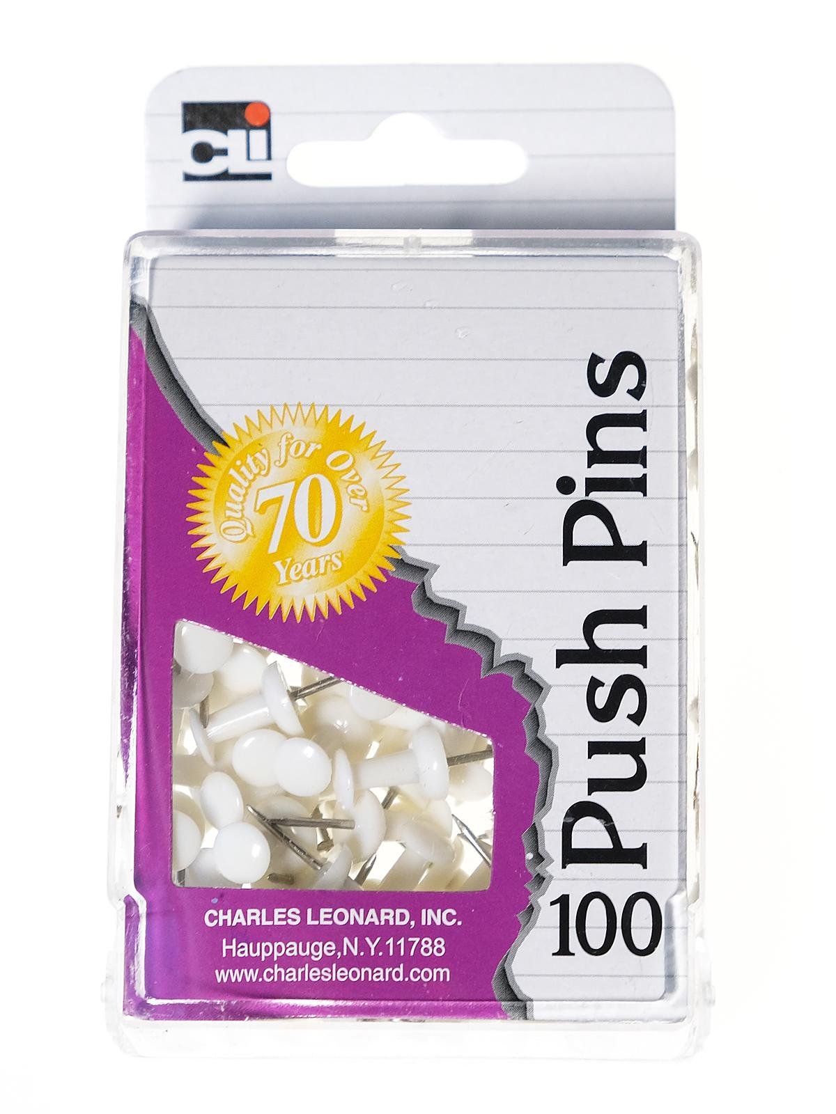 Push Pins, White, 16-Pk.