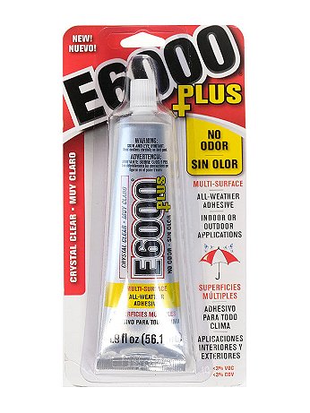 Eclectic Products - E6000 Plus Clear Industrial Strength Adhesive - 1.9 oz. Tube