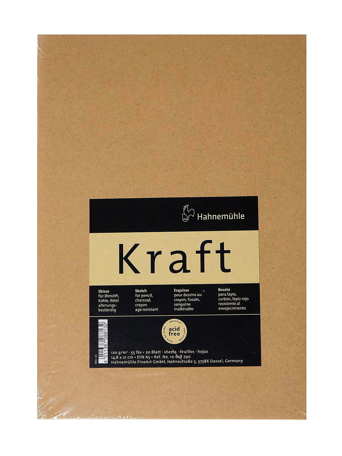 Hahnemühle Kraft Paper A4 Sketch Book (Ochre Cover, 80 Sheets) 