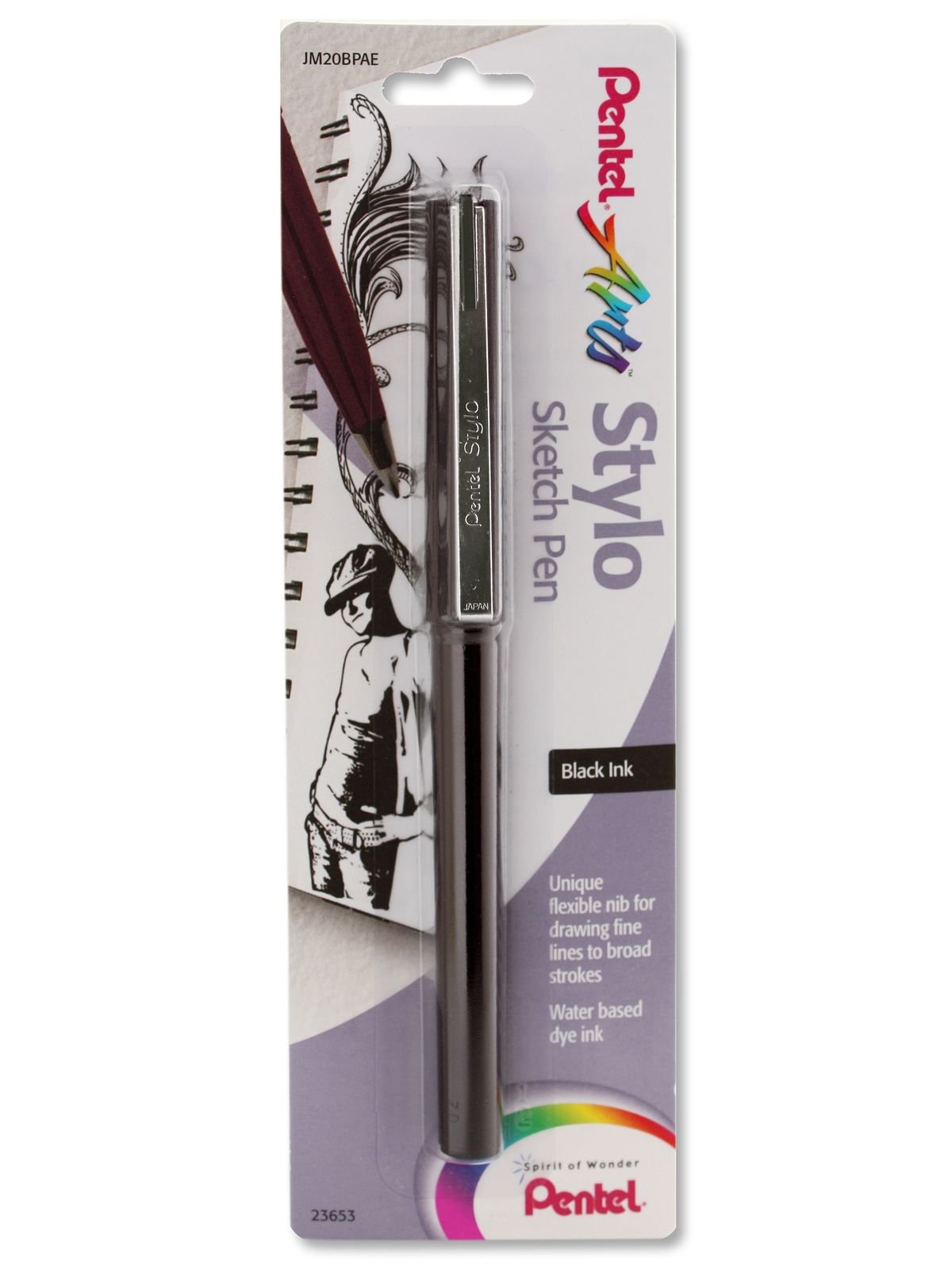 Black - Stylo Sketch Pen - Pentel