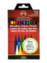 Koh-I-Noor - Progresso Woodless Colour Pencils assorted set of 12