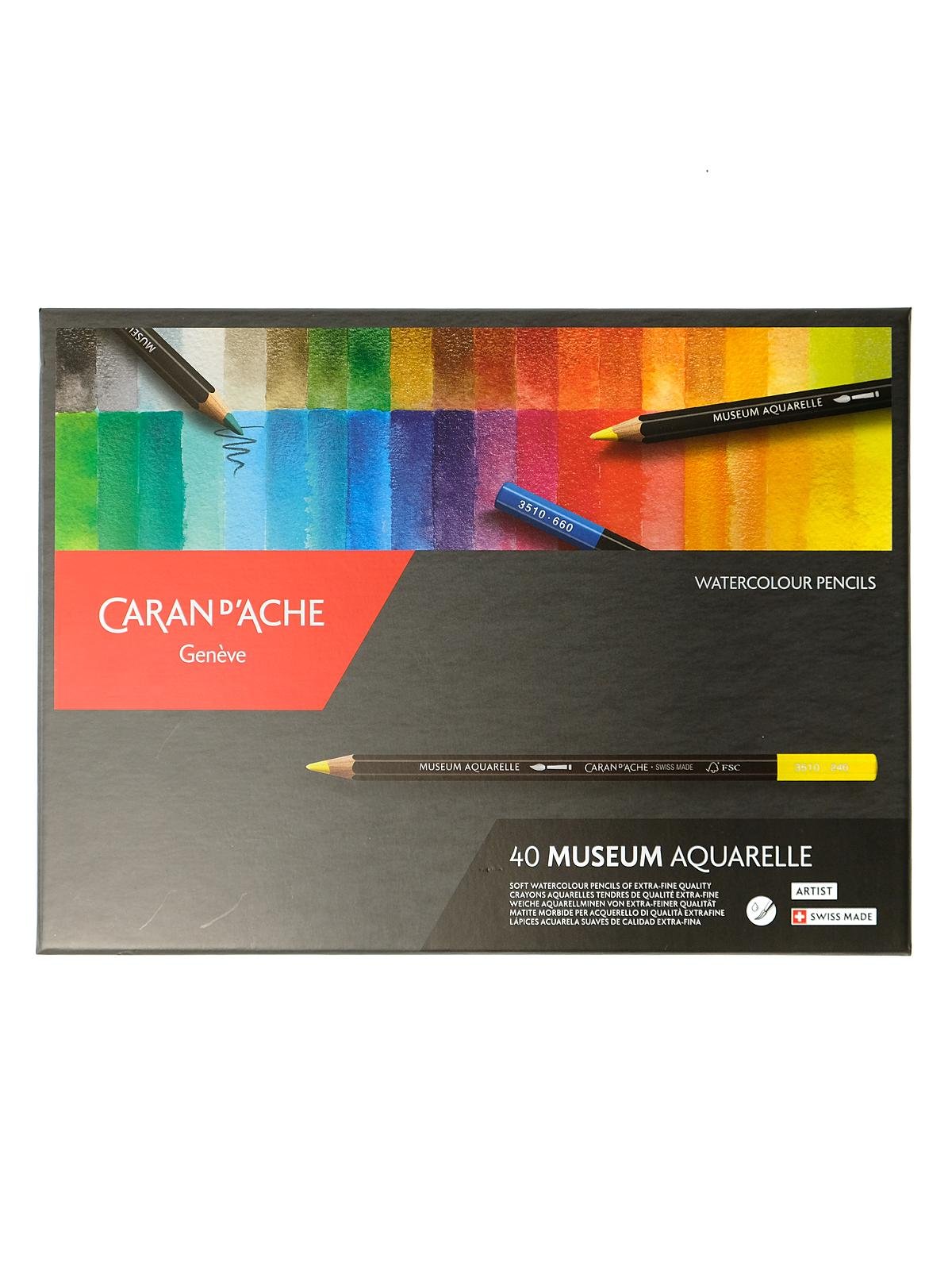 Caran D'Ache Museum Aquarelle Pencil Set - Assorted, Set of 40 