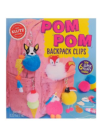 Klutz - Pom-Pom Backpack Clips - Each