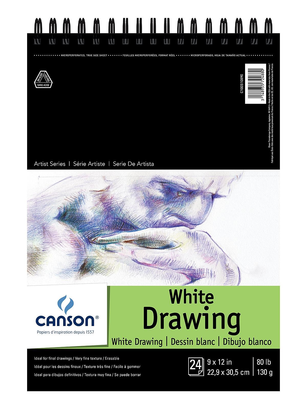 white drawing paper