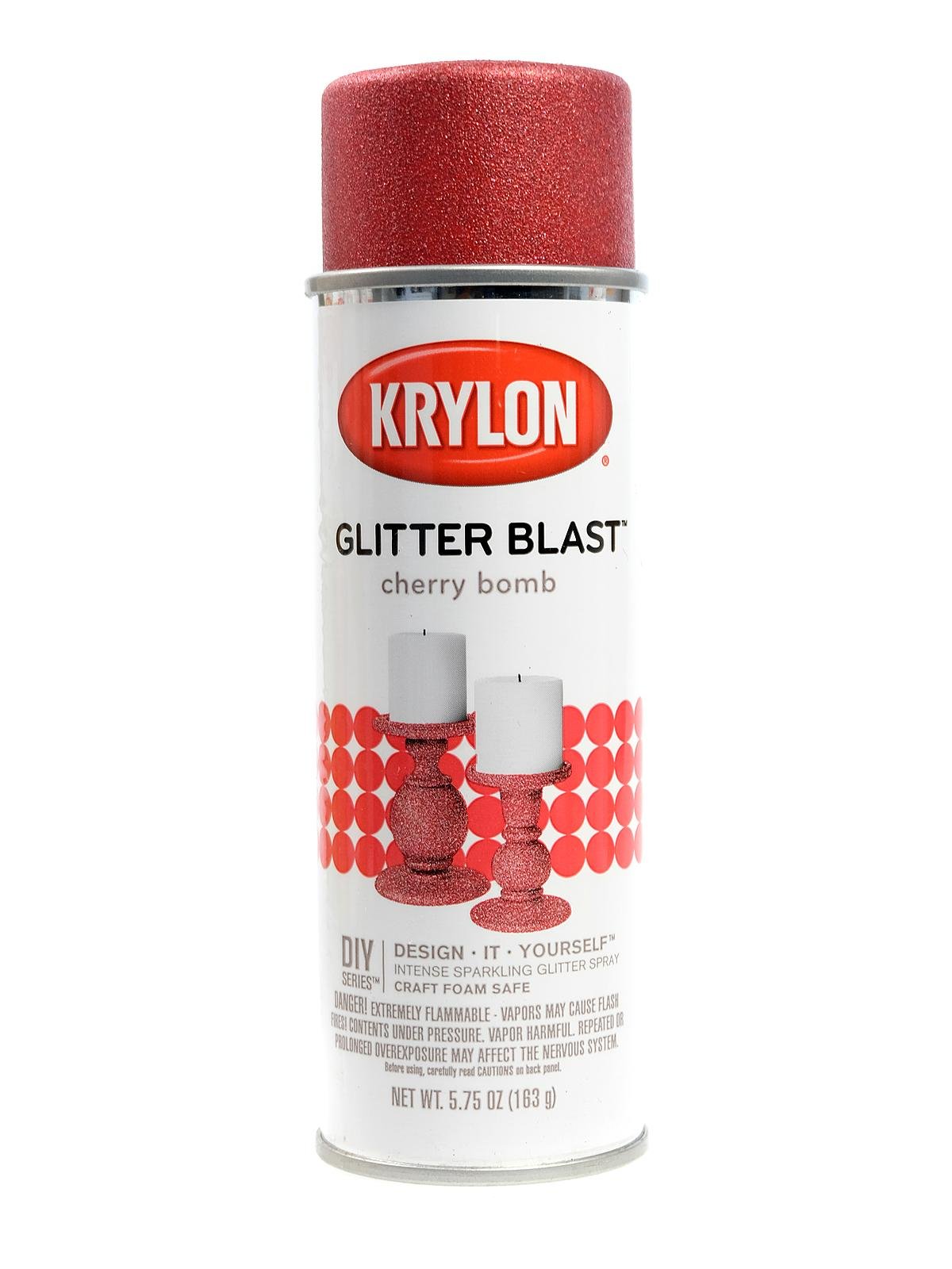 Krylon Glitter Blast 5.75 Oz. Glitter Spray Paint, Cherry Bomb