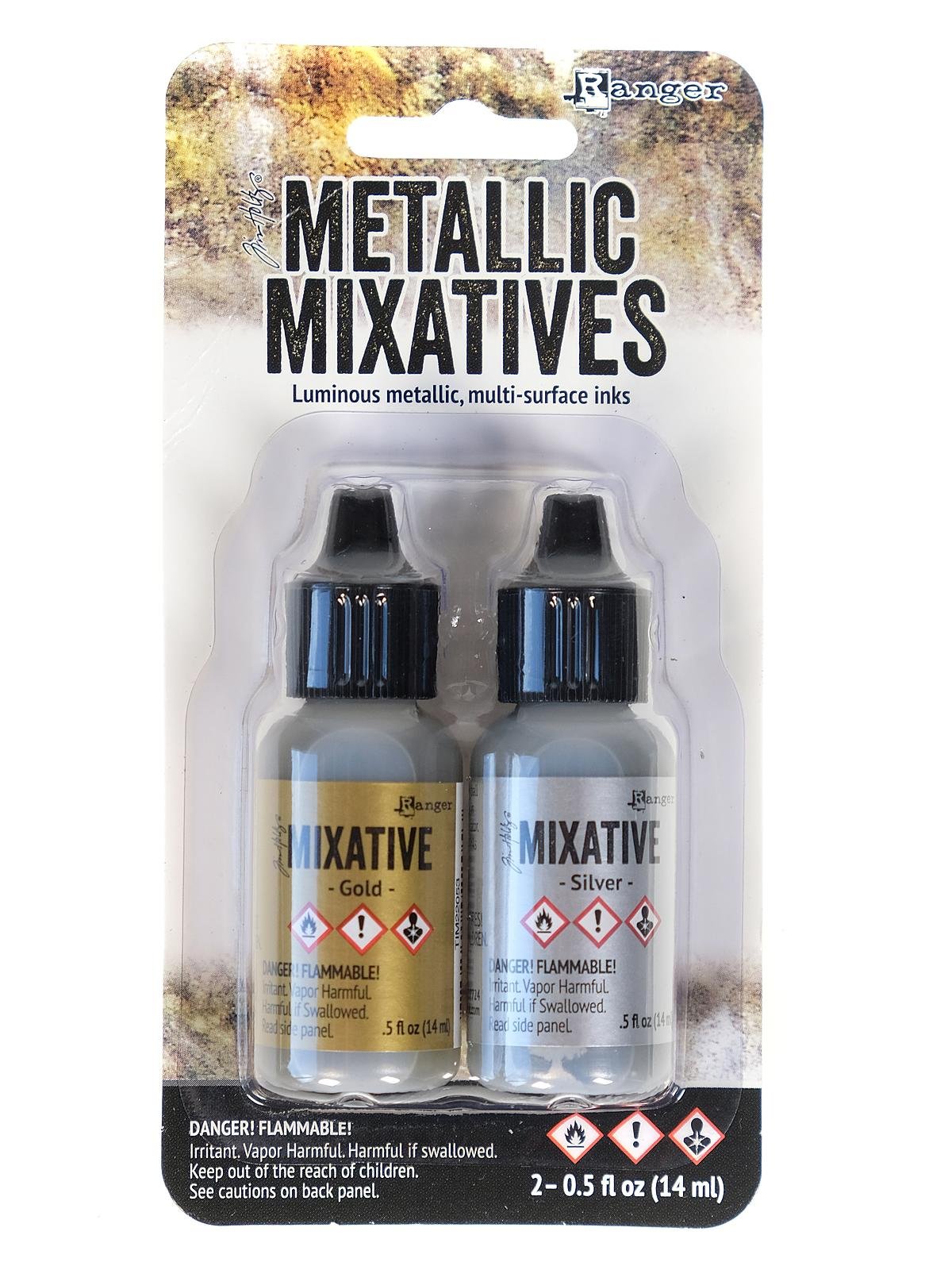 Tim Holtz - Ranger Adirondack Alcohol Ink Metallic Mixatives, 4 Colors —  Grand River Art Supply