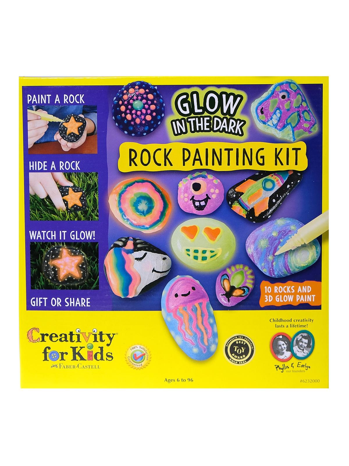 Glow in the Dark Rock Painting Kit - Painting Rocks Kids Craft, Arts and  Crafts
