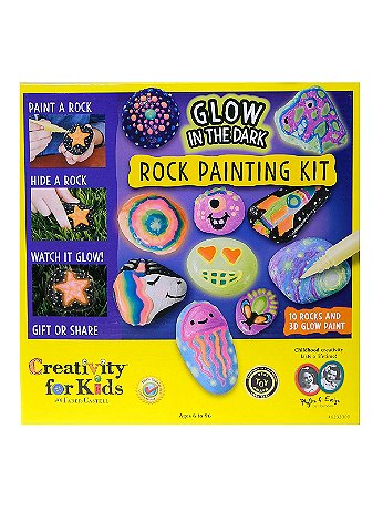 Creativity For Kids - Glow in the Dark Rock Painting Kit - Each