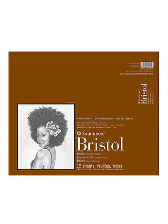 Strathmore - 400 Series Bristol Pads - 14 in. x 17 in., Smooth, 15 Sheets