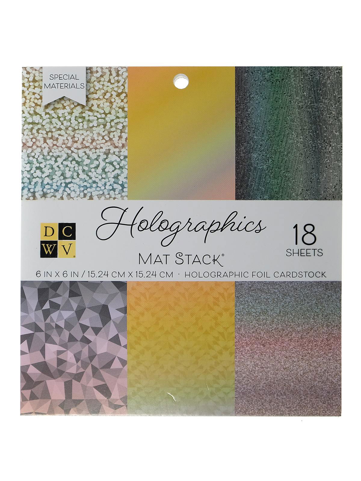 DCWV Cardstock Mat Stack, Gold Foil, Metallics, or Holographic 6X6, Foil,  Holographic Embossed Card Making, Paper Crafting, Scrapbooking 