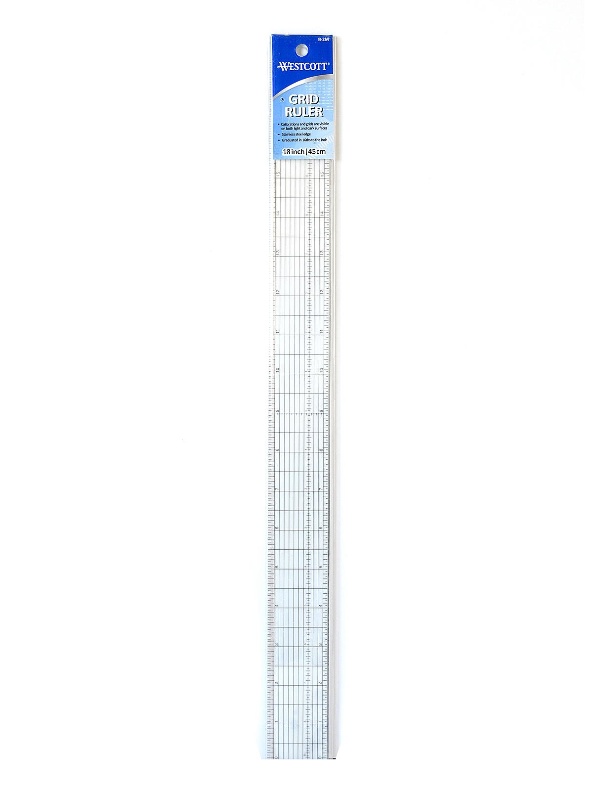 Clear Plastic Grid Rulers 18 in.
