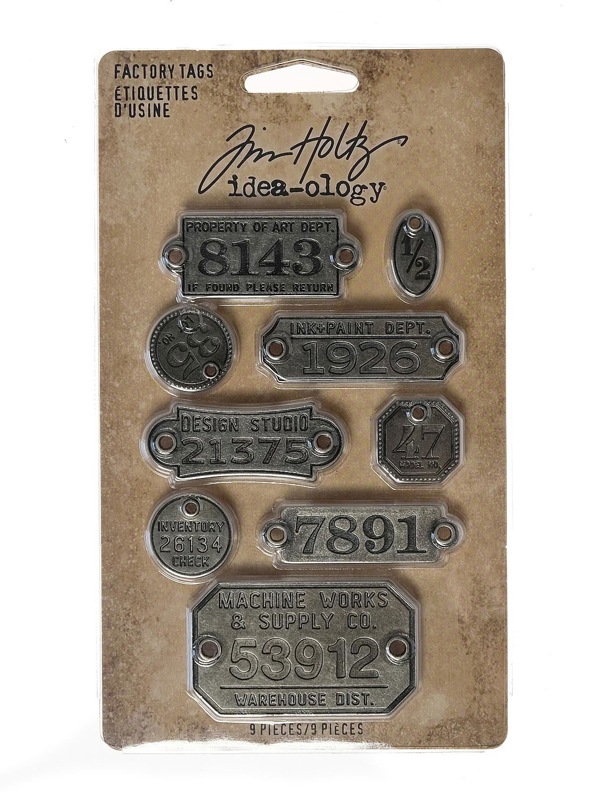 Factory Tags, Antique Nickel Finish