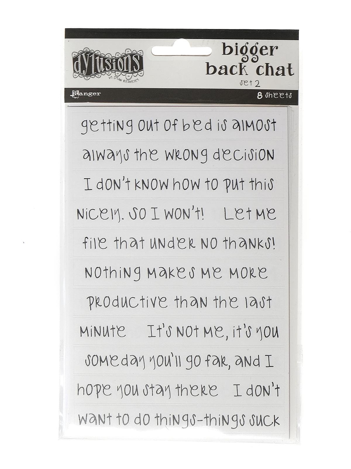 Dyan Reaveley's Dylusions Bigger Back Chat Stickers - White