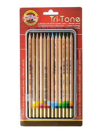 Koh-I-Noor - Tri-tone Multi-colored Pencils - Set of 12