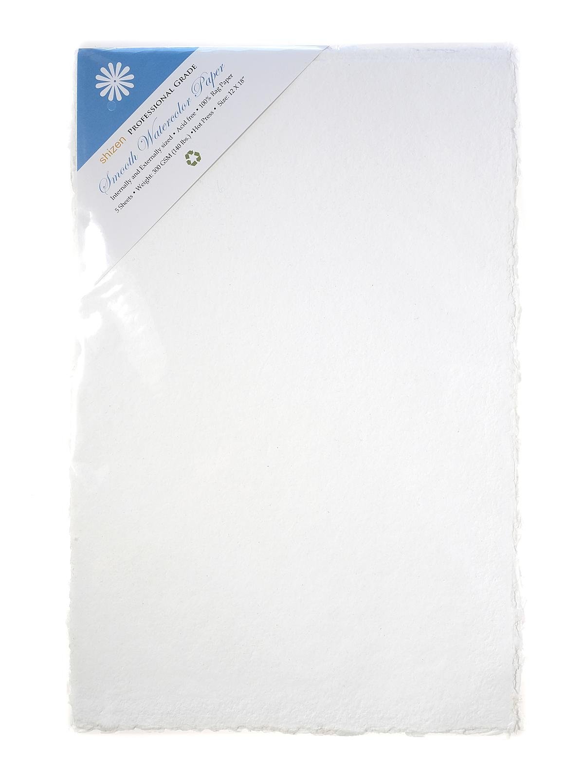 Shizen Design Rough Surface Watercolor Paper, 5 X 7 Inches, White