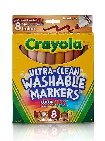 Crayola - Multicultural Colors Ultra-Clean Washable Markers - Set of 8