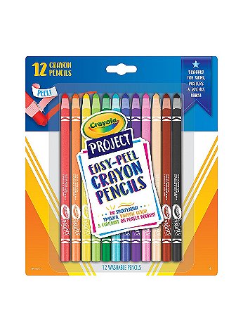 Crayola - Project Easy-Peel Crayon Pencils - Set of 12