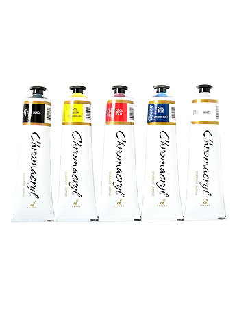 Chroma Inc. - Chromacryl Students' Acrylic Paint Set - Set of 5