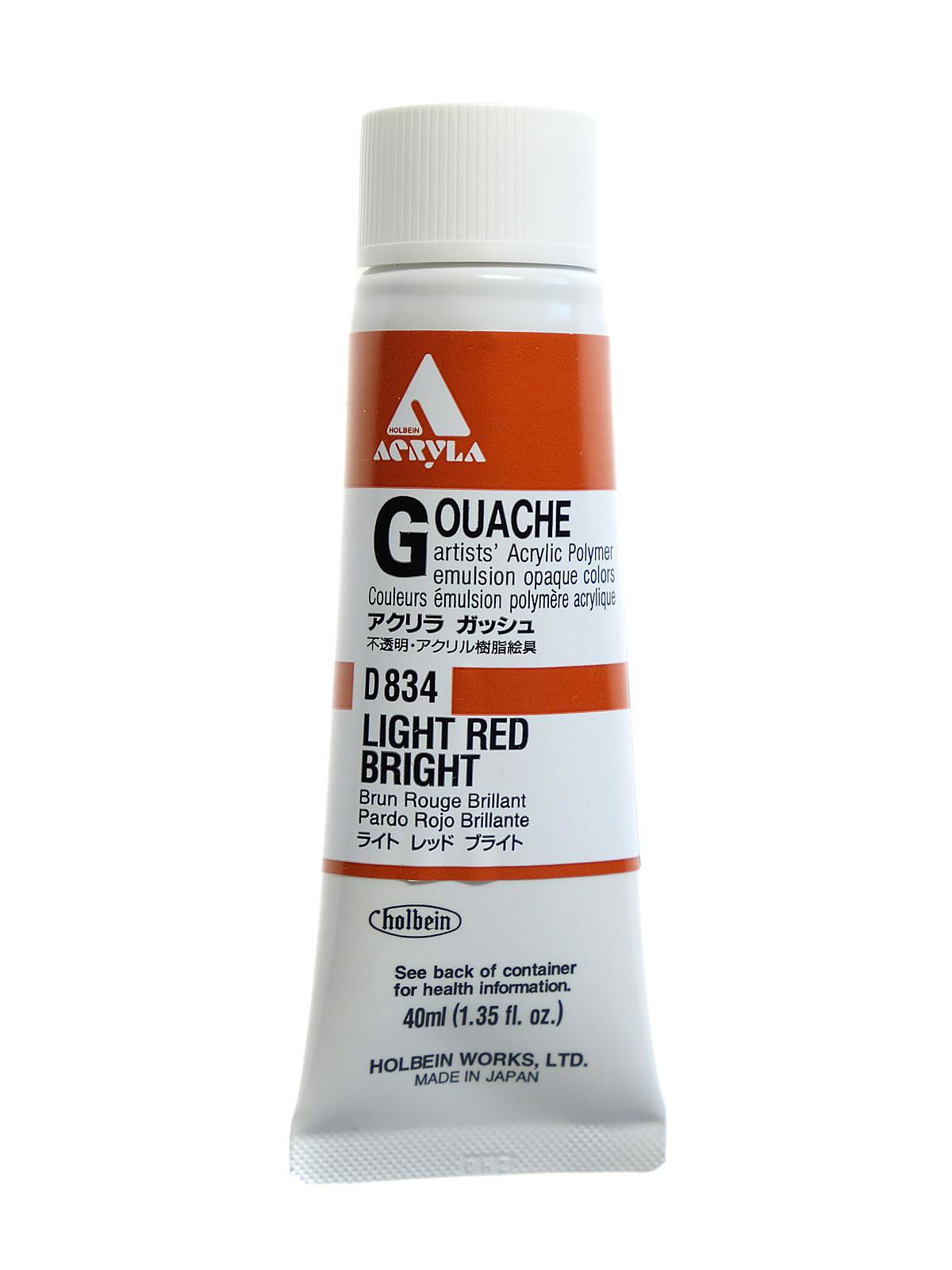 Holbein Acrylic Gouache 20ml Light Red Bright