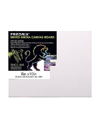 Fredrix - Mixed Media Archival Canvas Boards - 8 in. x 10 in., Each