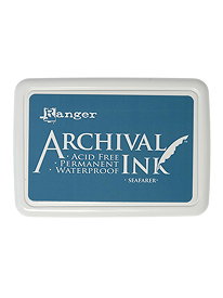 Ranger Archival Ink MANGANESE BLUE Permanent Ink Stamp Pad JUMBO Size