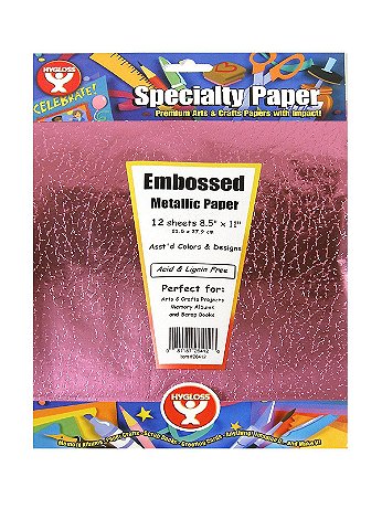 Hygloss - Metallic Embossed Paper - Pack of 12