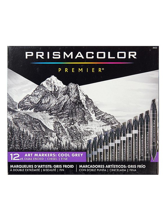 Prismacolor Premier Art Markers (Warm Grey) - Set 12 Marcadores
