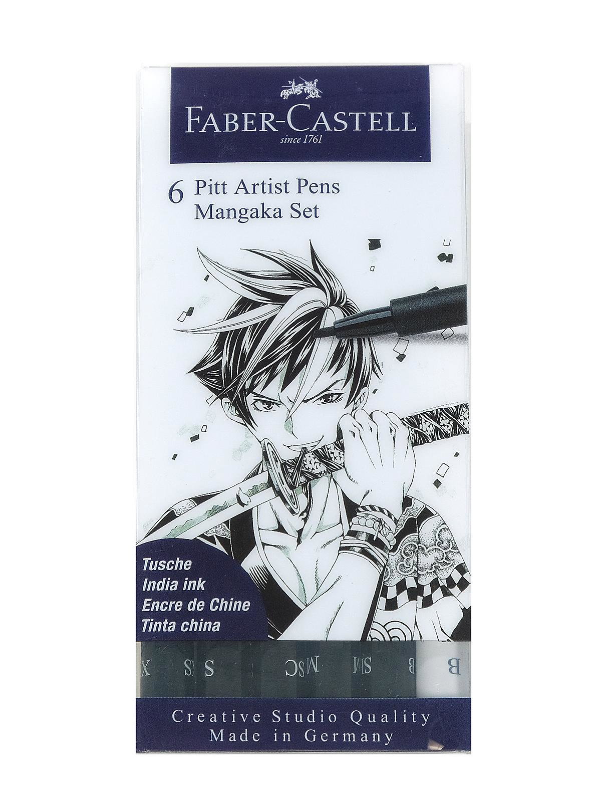 Faber-Castell Manga Black Set 4 Pitt Artist Pens